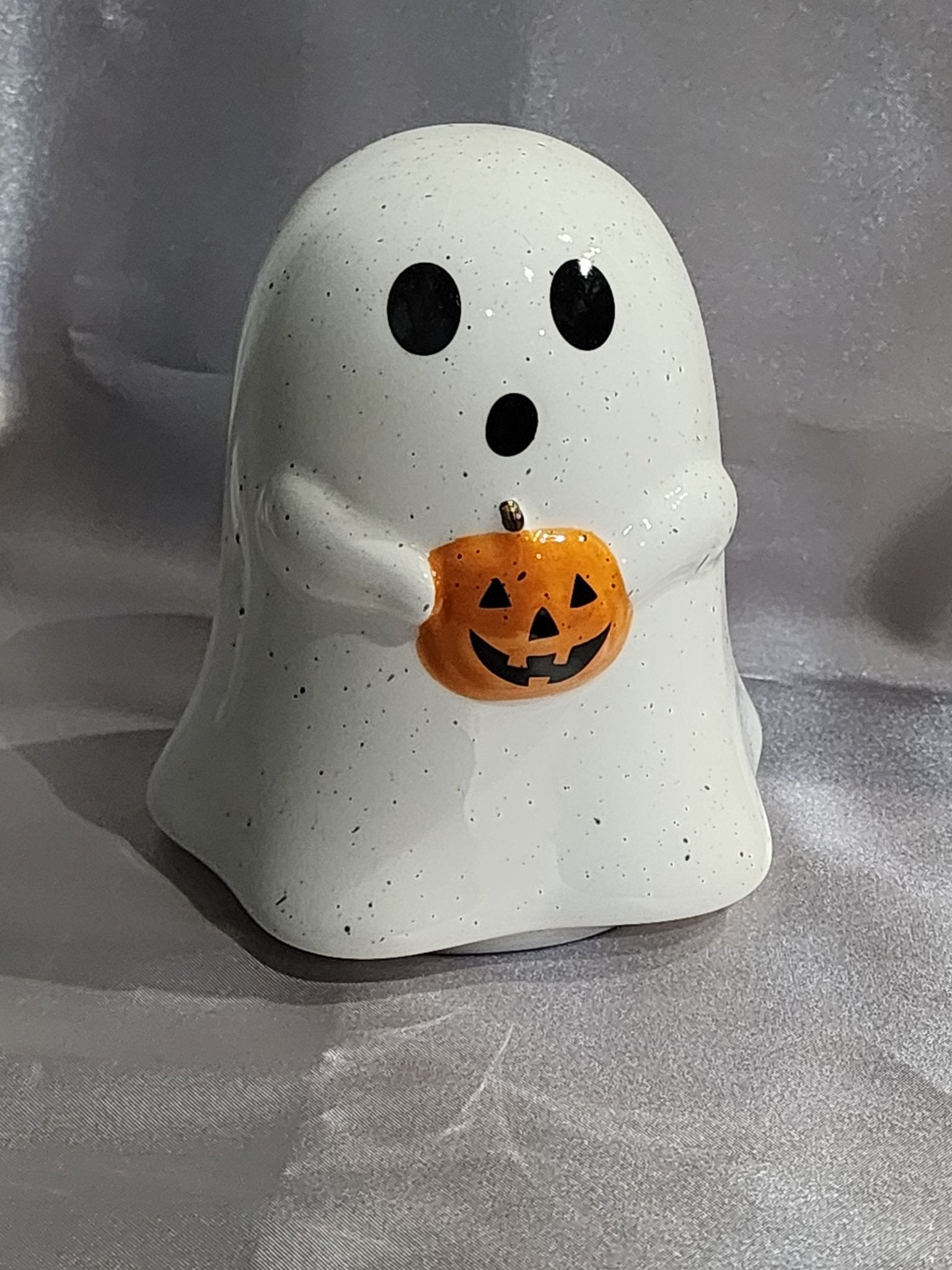 Ghost with Pumpkin Figurine Home Decor CLEARANCE Home Decor - Gothic & Alternative Gift - Haunted