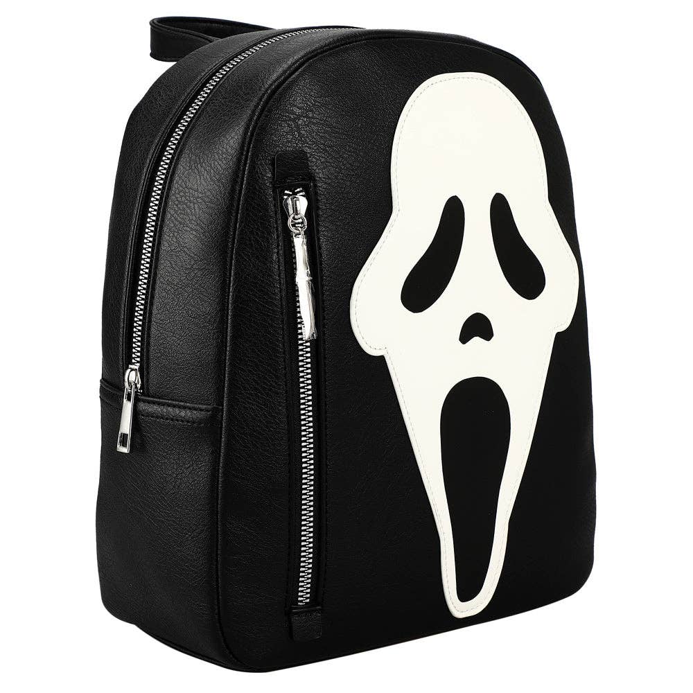 Ghostface Glow in the Dark Horror Movie Character 11-inch Black Mini Backpack Purses and Bags - Gothic & Alternative Gift - Haunted
