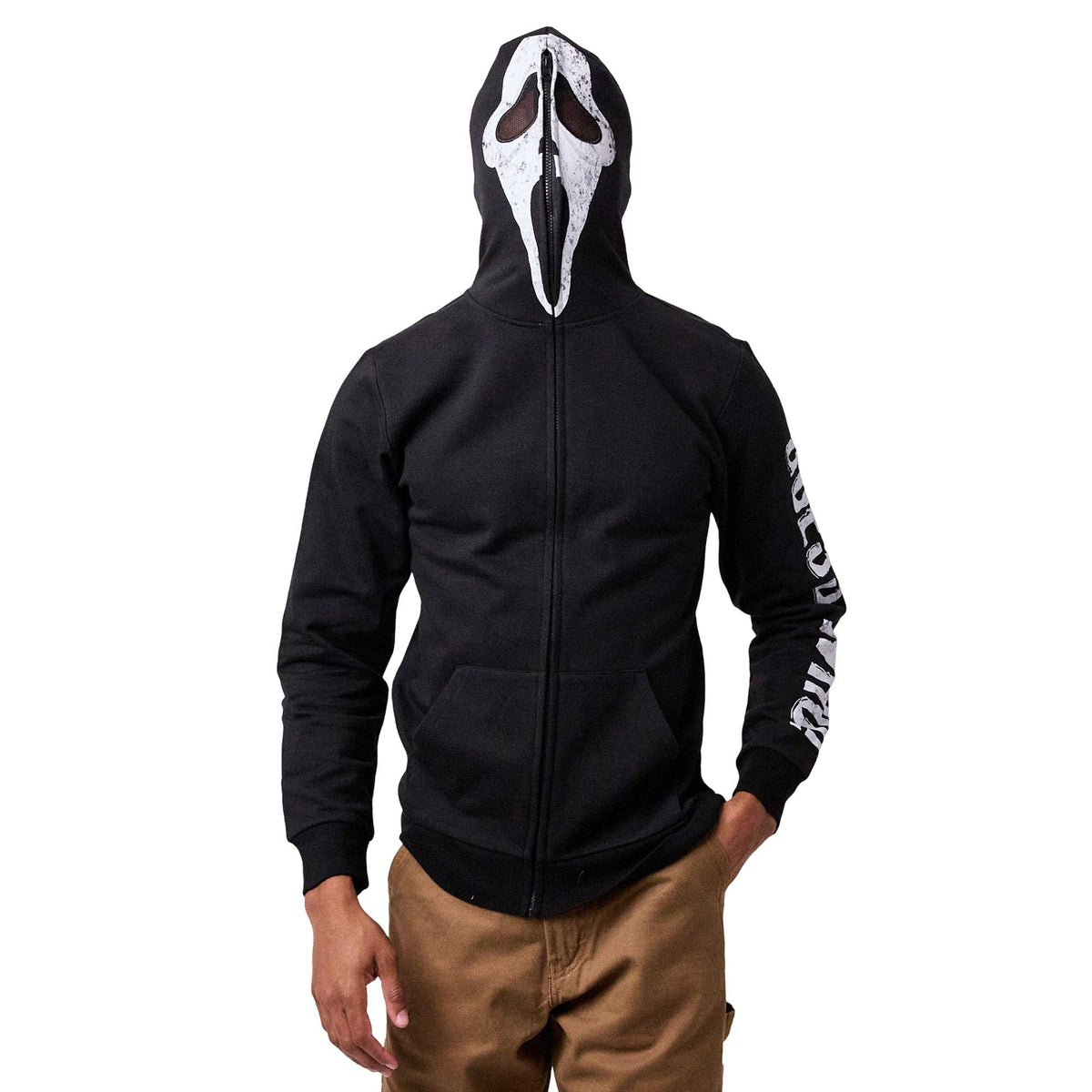 Ghostface Men's Full-Zip Cosplay Hoodie: XXL Accessories - Gothic & Alternative Gift - Haunted
