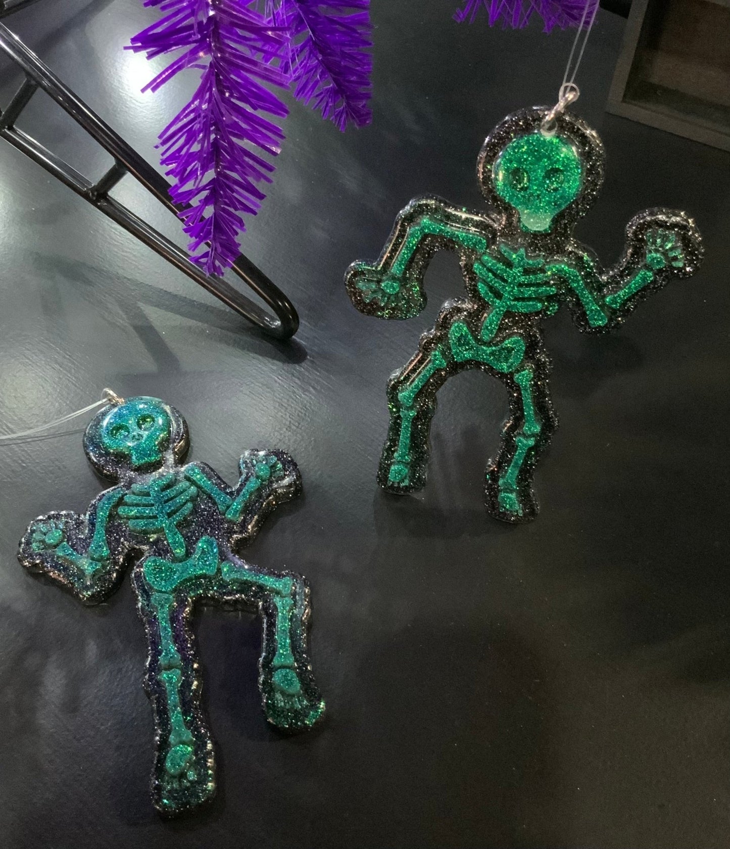 Glitter Skeleton ornament B/G Ornaments - Gothic & Alternative Gift - Haunted