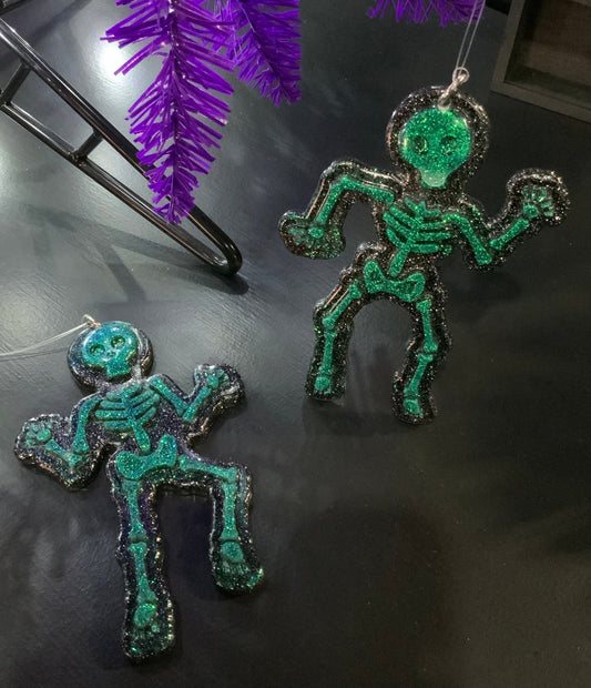 Glitter Skeleton ornament B/G Ornaments - Gothic & Alternative Gift - Haunted