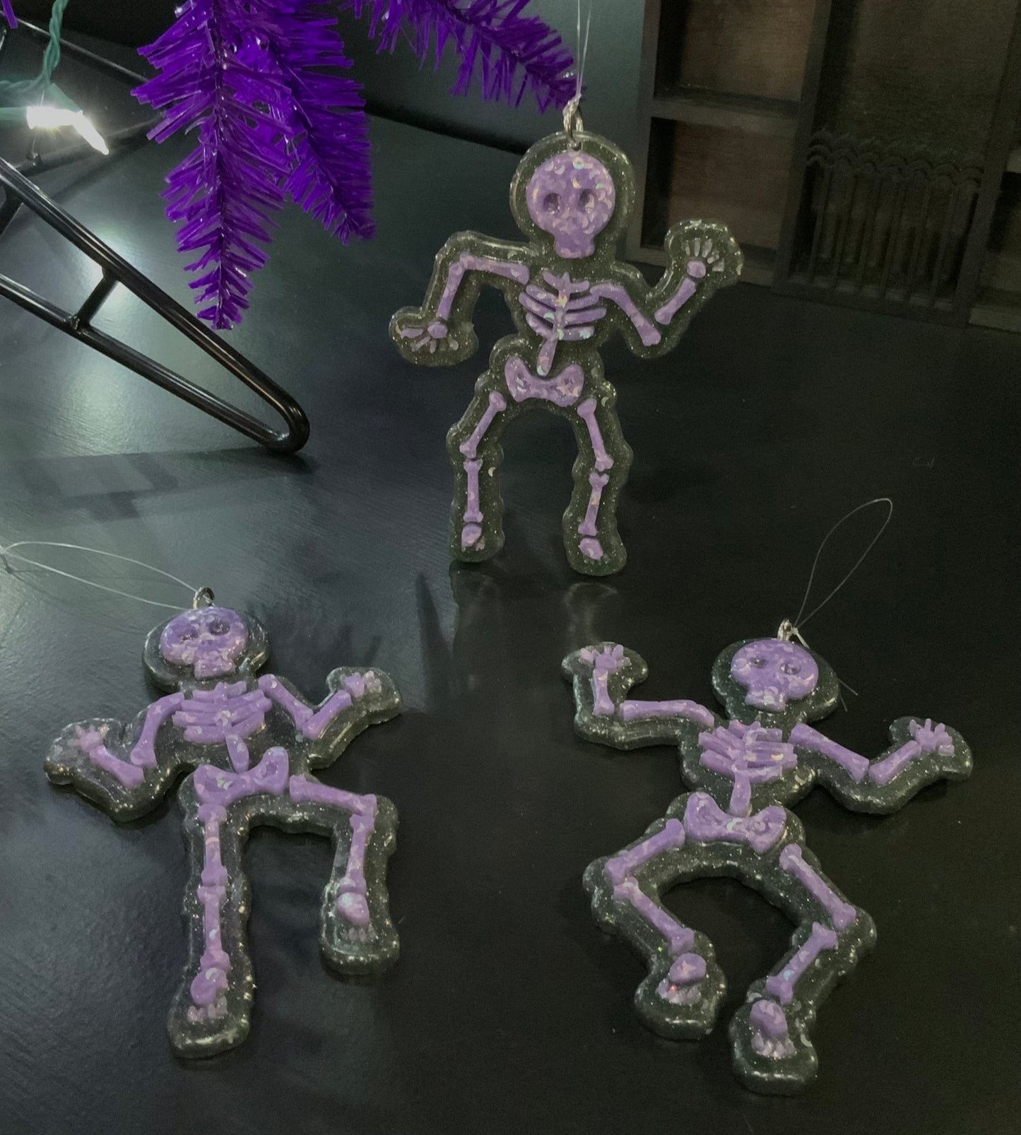 Glitter Skeleton ornament B/P Ornaments - Gothic & Alternative Gift - Haunted