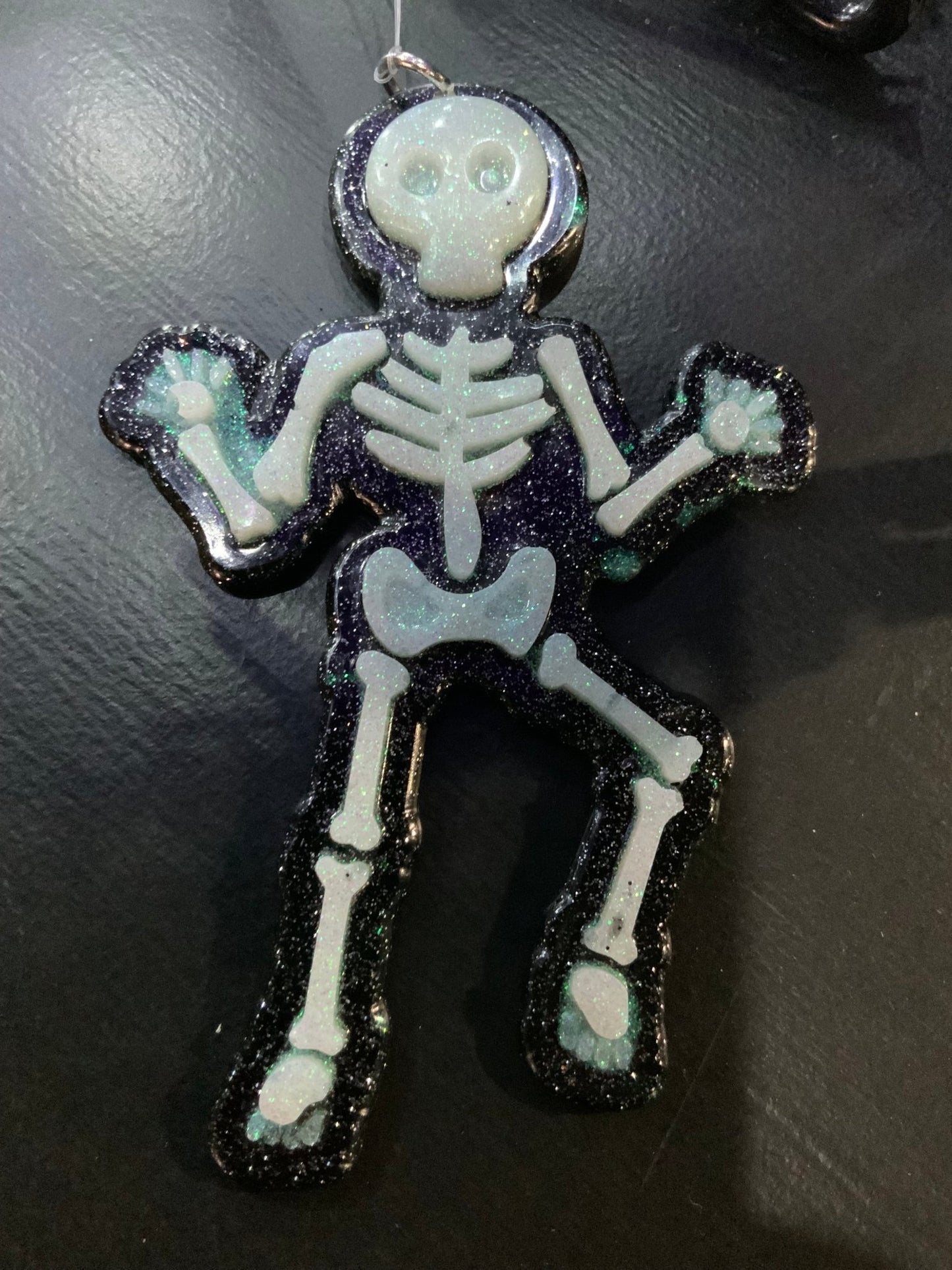 Glitter Skeleton ornament B/W Ornaments - Gothic & Alternative Gift - Haunted