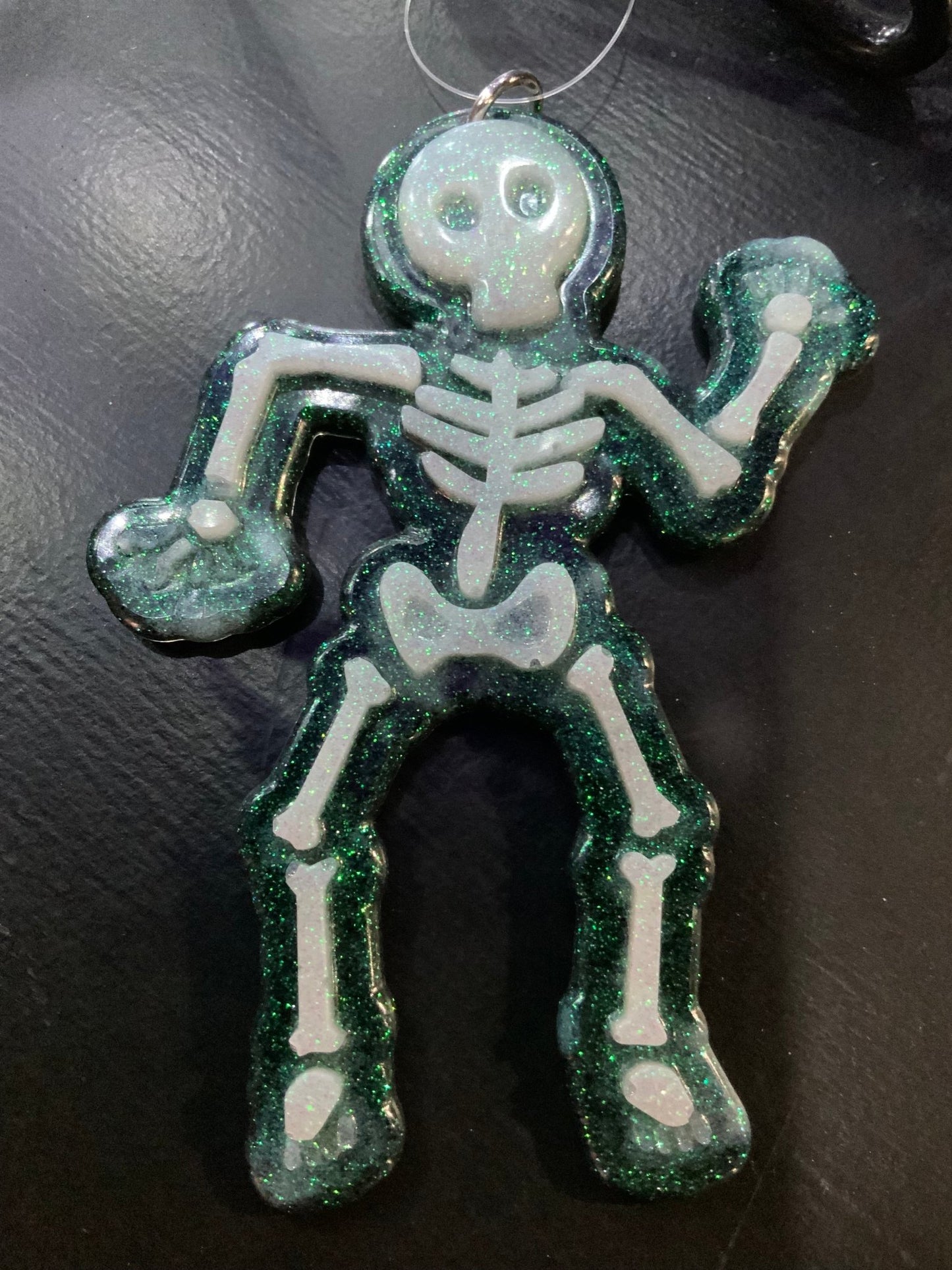 Glitter Skeleton ornament B/W Ornaments - Gothic & Alternative Gift - Haunted
