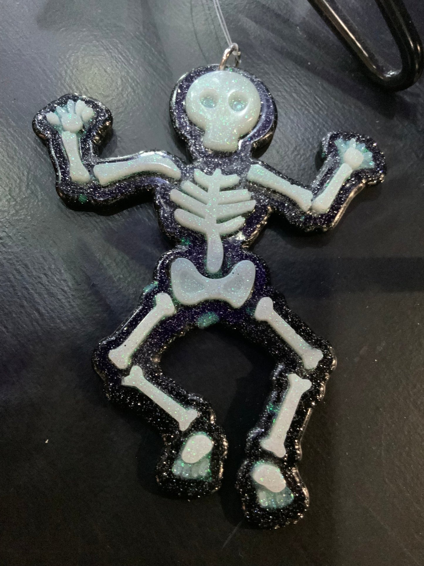 Glitter Skeleton ornament B/W Ornaments - Gothic & Alternative Gift - Haunted