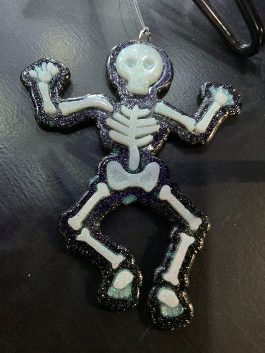 Glitter Skeleton ornament B/W Ornaments - Gothic & Alternative Gift - Haunted