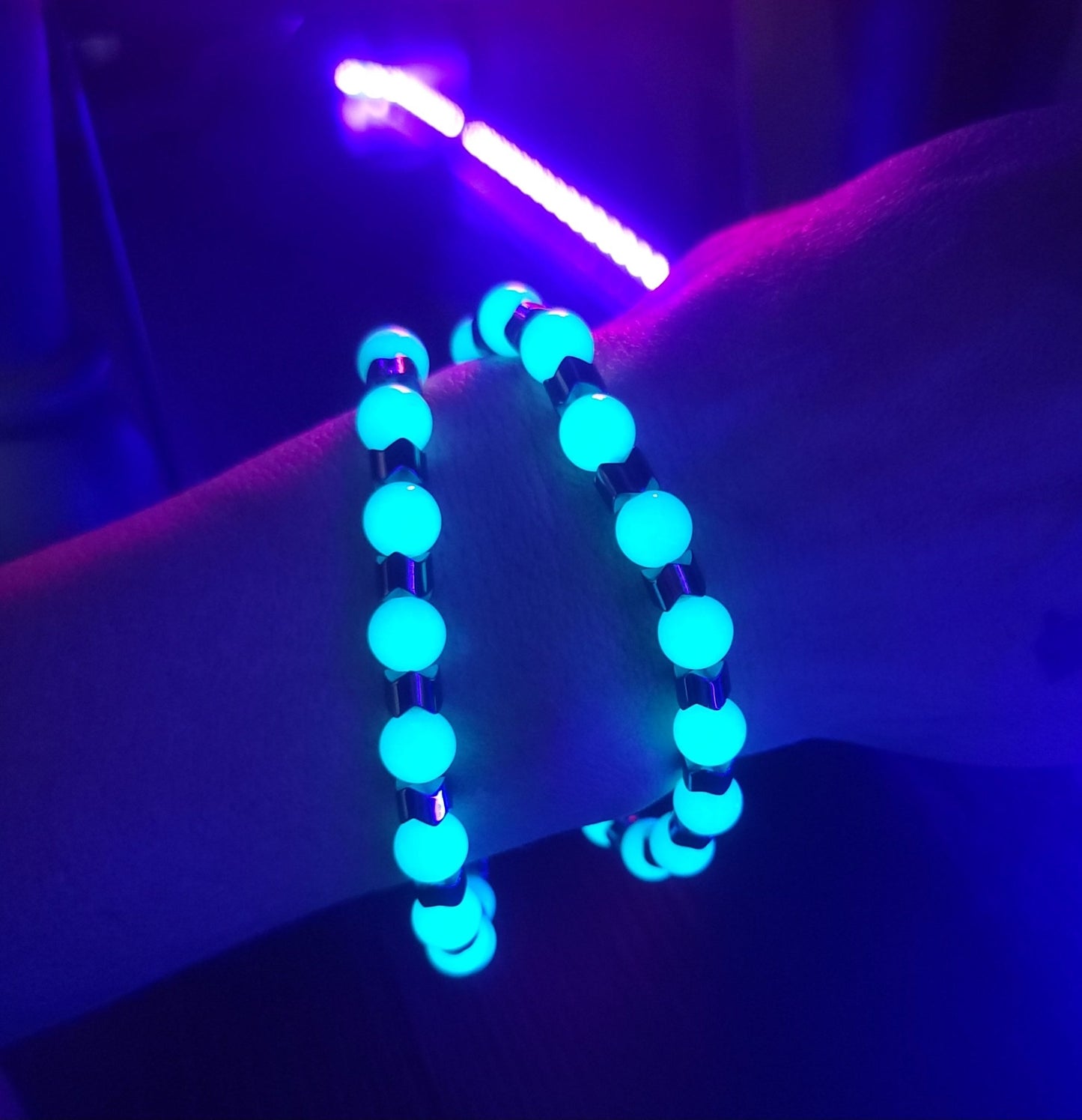 Glow In Dark Festival Bracelet Jewelry - Gothic & Alternative Gift - Haunted
