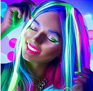 Glow In The Dark Hair Extensions Costumes - Gothic & Alternative Gift - Haunted