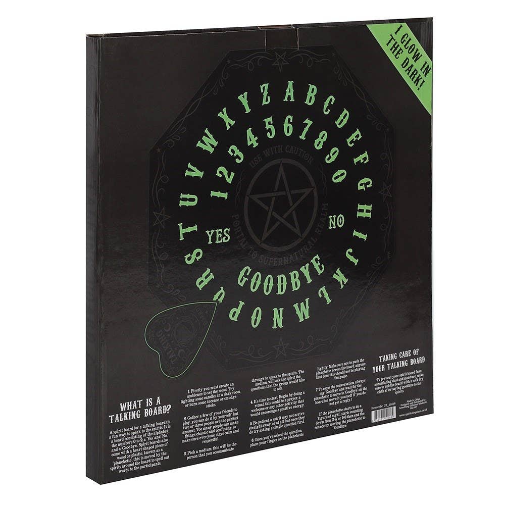 Glow in The Dark Ouija Spirit Board Witch Supplies - Gothic & Alternative Gift - Haunted