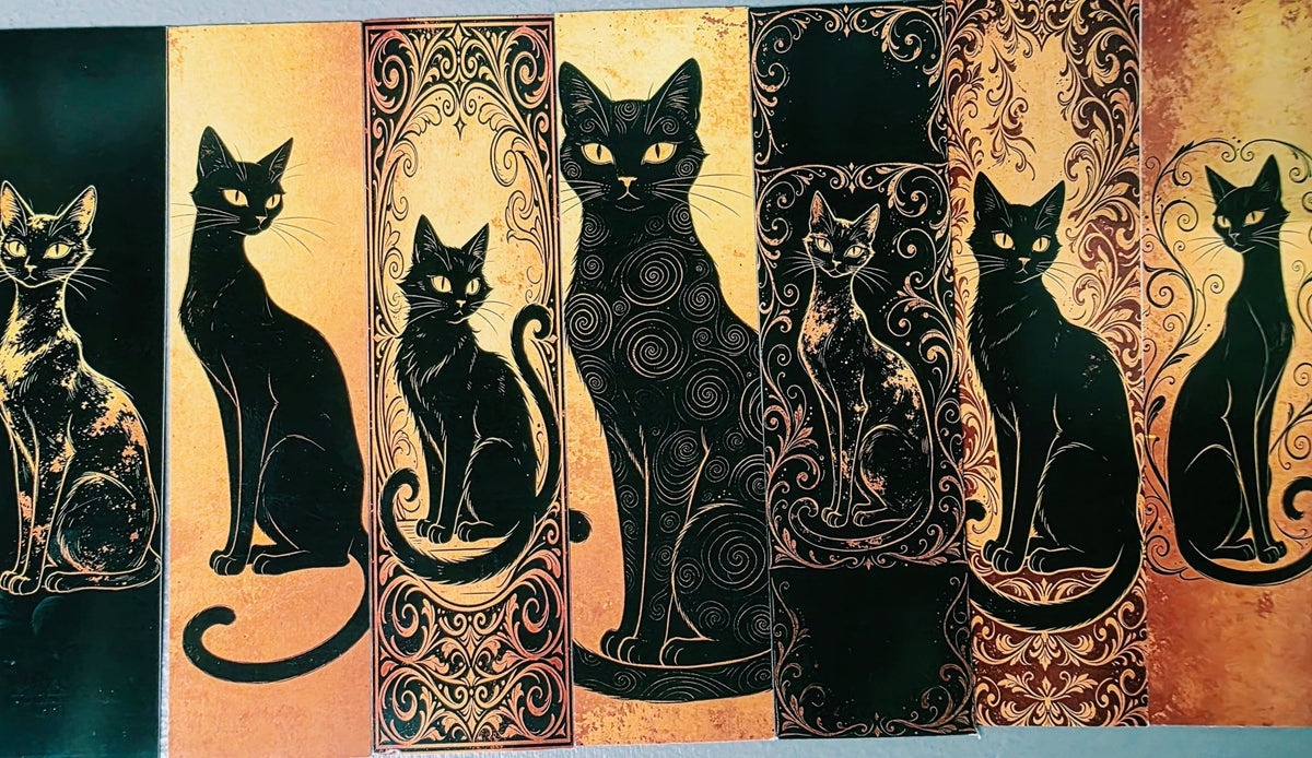 Golden Cat bookmark - Gothic & Alternative Gift - Haunted