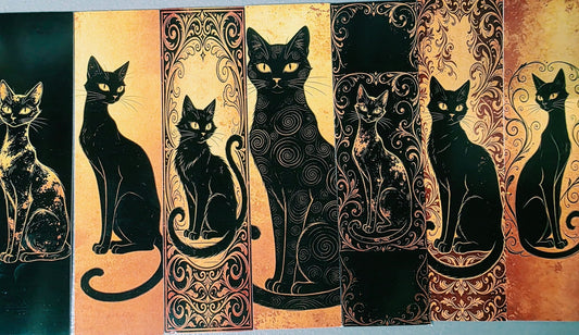 Golden Cat bookmark - Gothic & Alternative Gift - Haunted