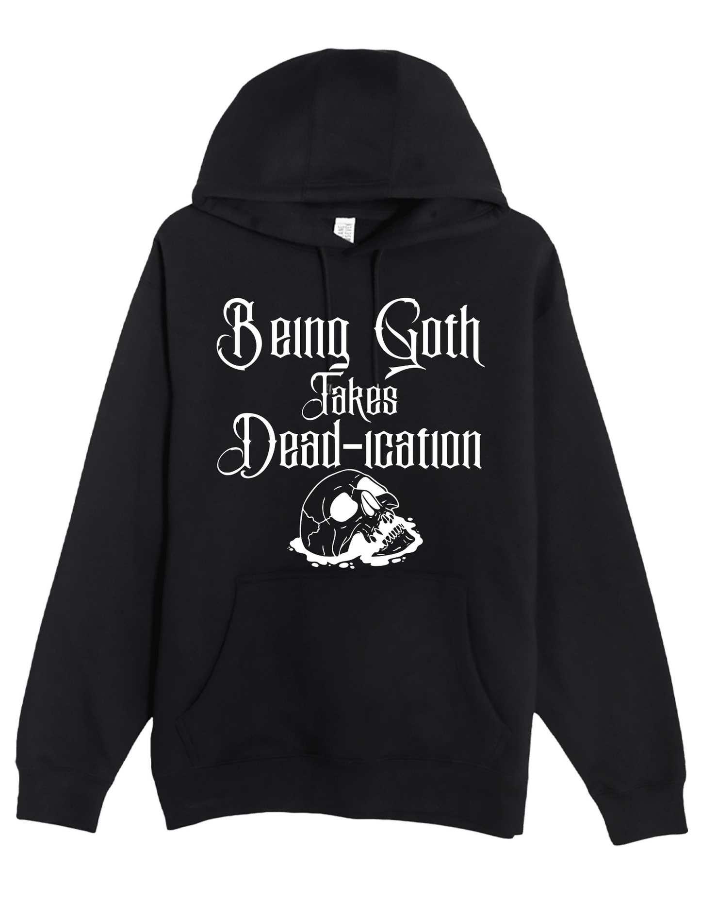 Goth De@d -ication Custom Black Hoodie Sweatshirt Pullover Clothing - Gothic & Alternative Gift - Haunted