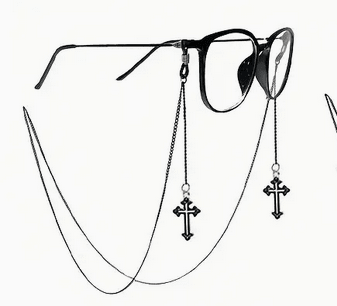 Goth Eye Glass Chain Cross Glasses - Gothic & Alternative Gift - Haunted