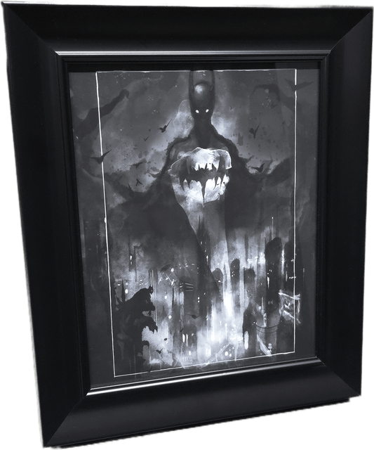 Gotham's Knight: 11x14 Framed Batman Print Original Artwork - Gothic & Alternative Gift - Haunted