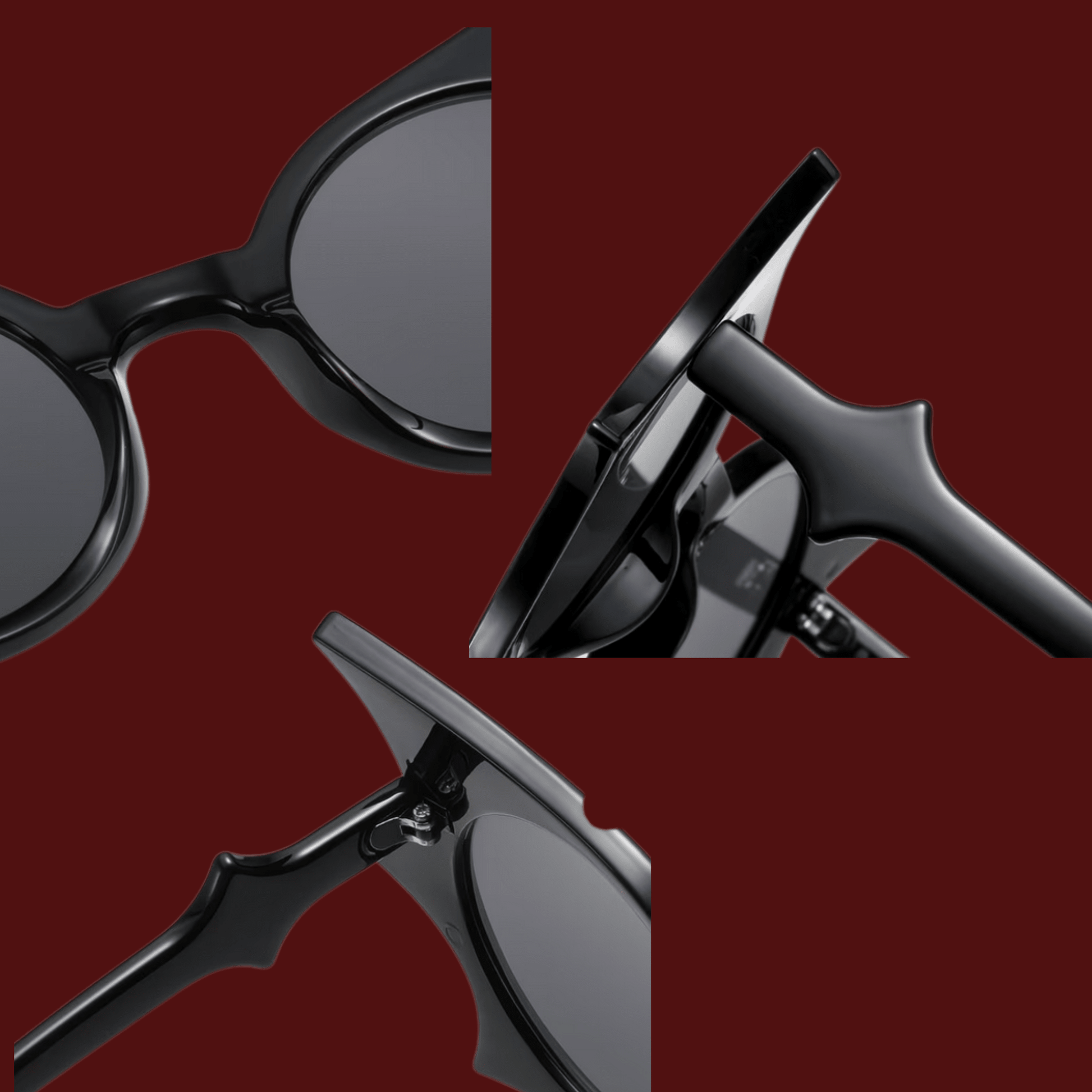 Gothic Bat Wing Round Sun Glasses Beauty - Gothic & Alternative Gift - Haunted