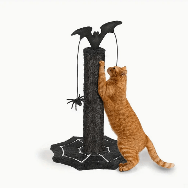 Gothic Cat Post Scratching Post, Cat Tree Bat Pet - Gothic & Alternative Gift - Haunted