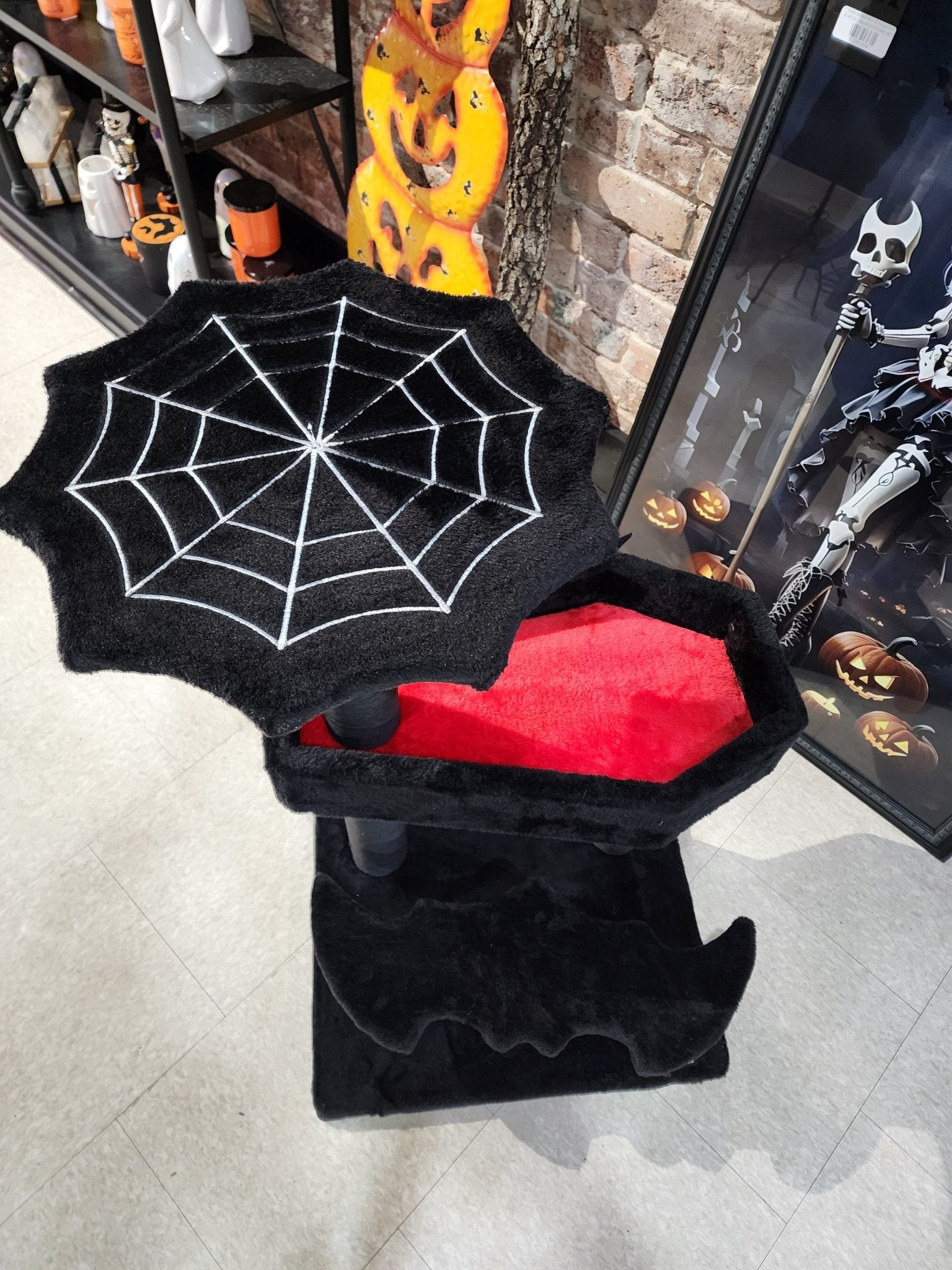 Gothic Cat Tree with Coffin Bed Pet - Gothic & Alternative Gift - Haunted