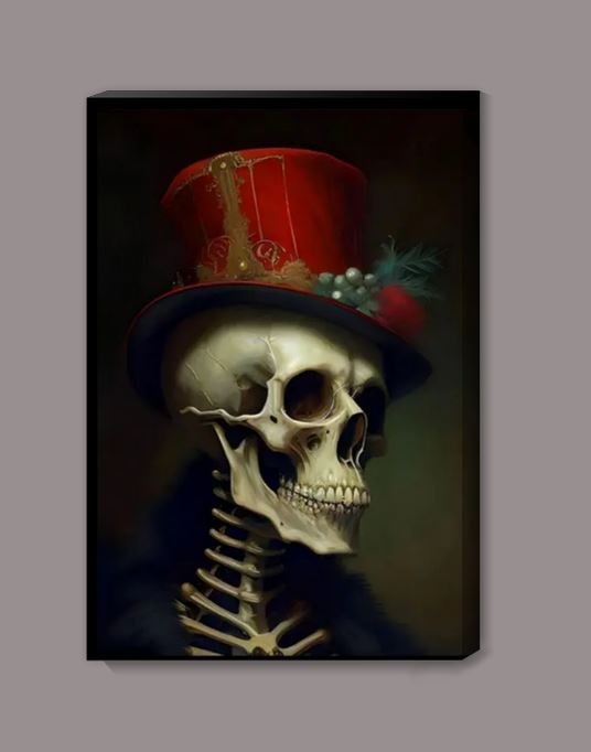 Gothic Christmas Skeleton Canvas Canvas - Gothic & Alternative Gift - Haunted