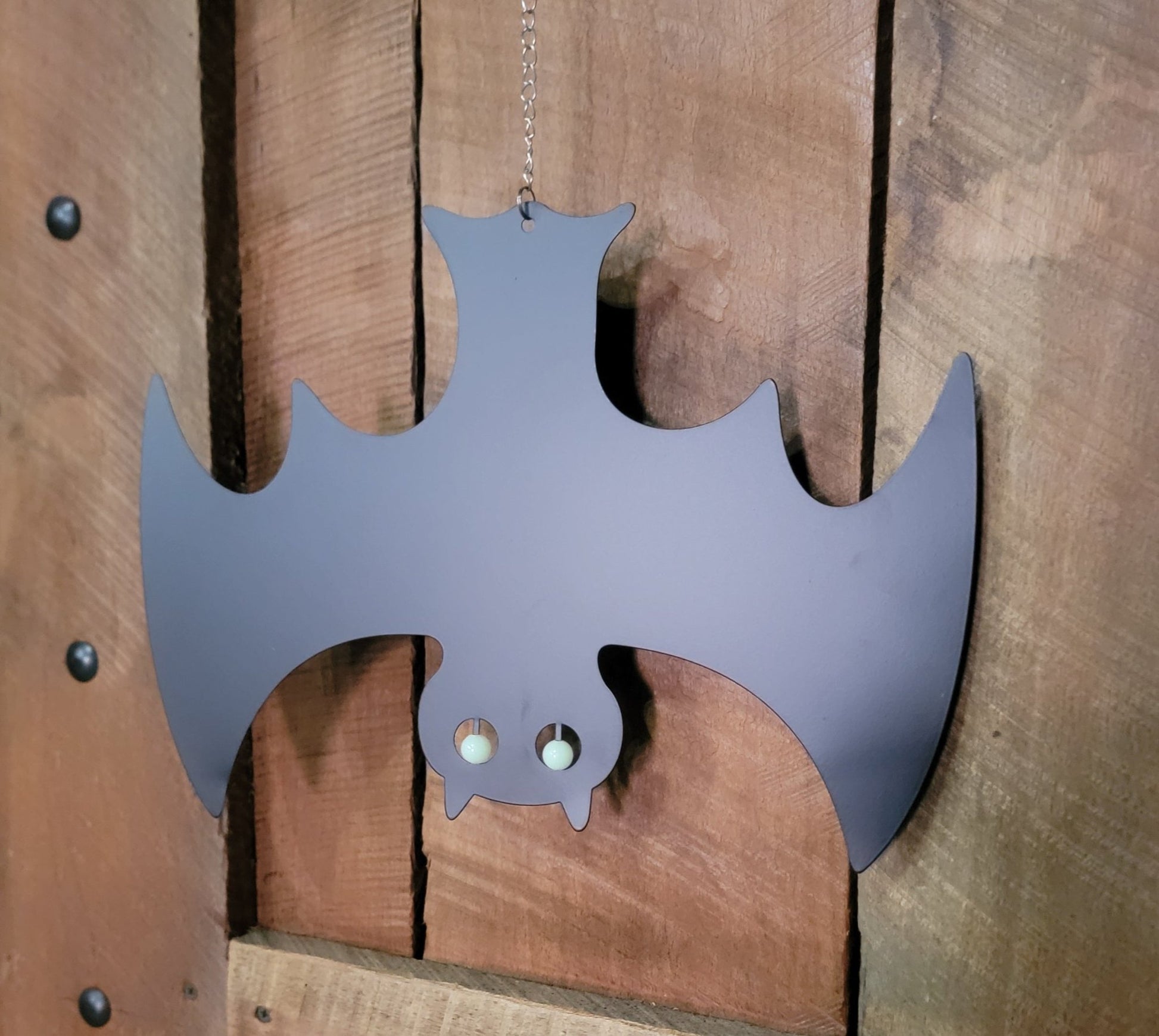 Gothic Hanging Bat with Glow in the Dark Eyes Home Decor - Gothic & Alternative Gift - Haunted