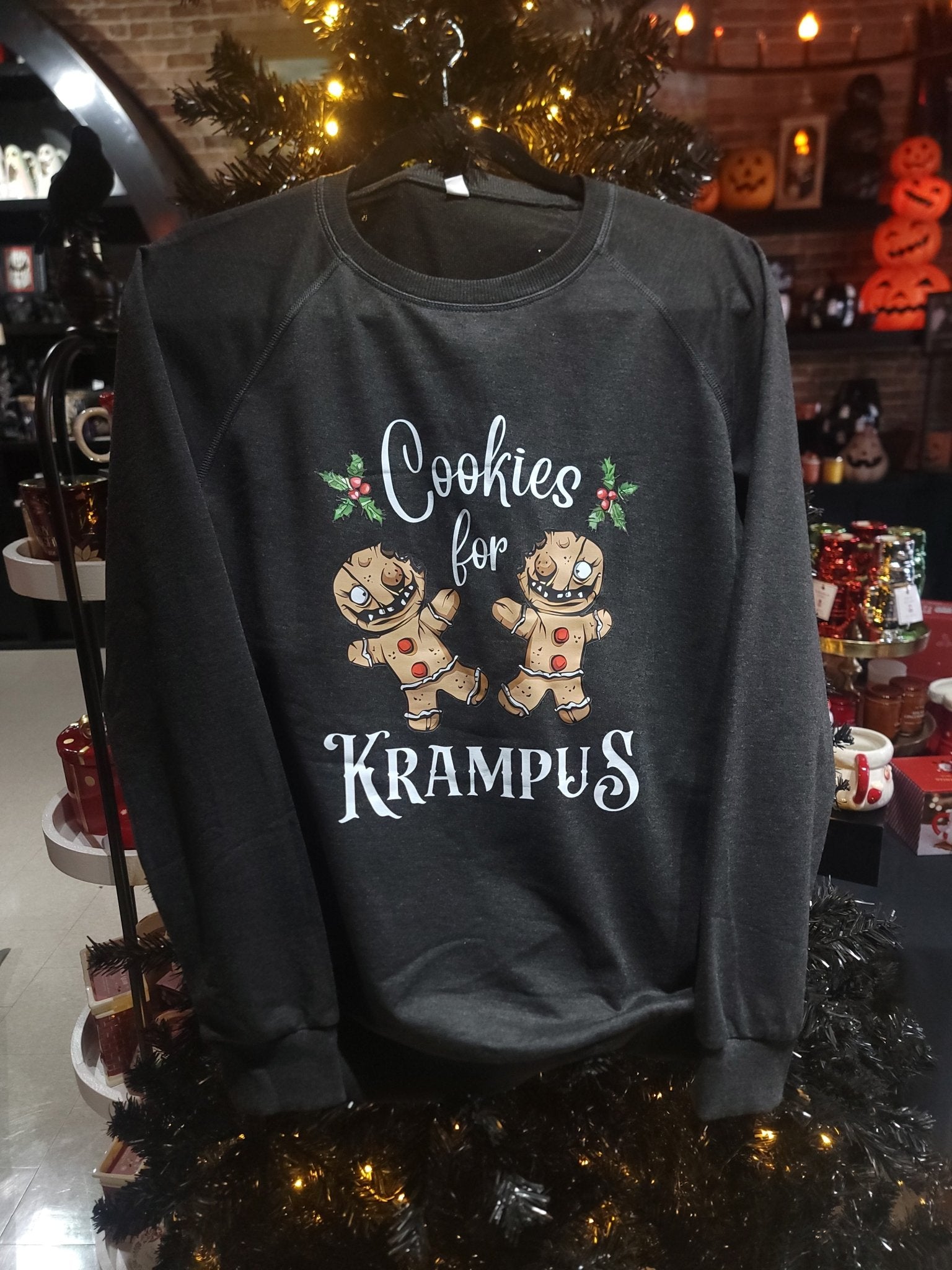 Gothmas Cookies for Krampus Women's Raglan Sleeve Sweatshirt Sweatshirt - Gothic & Alternative Gift - Haunted