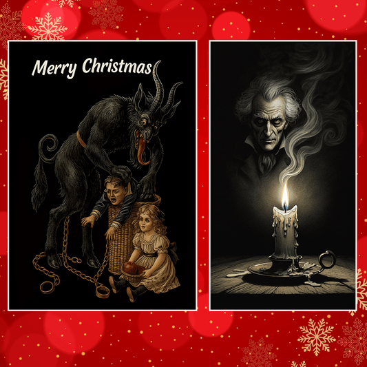 Gothmas Creepmas Christmas Krampus Scrooge Greeting Card Cards - Gothic & Alternative Gift - Haunted