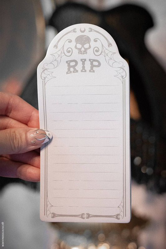 Grave Thoughts Tombstone Sticky Notes - Gothic & Alternative Gift - Haunted