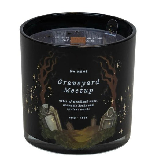 Graveyard Meetup Glass Halloween Pumpkin Candle Candles - Gothic & Alternative Gift - Haunted