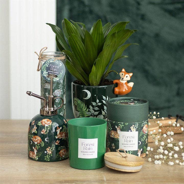 Green Forest Animal Print Ceramic Plant Mister Home Decor - Gothic & Alternative Gift - Haunted