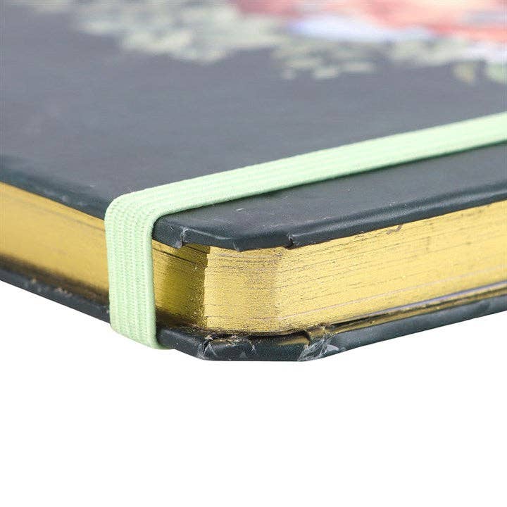 Green Forest Sleeping Fox A5 Notebook Fawn and Friends Journal Books - Gothic & Alternative Gift - Haunted