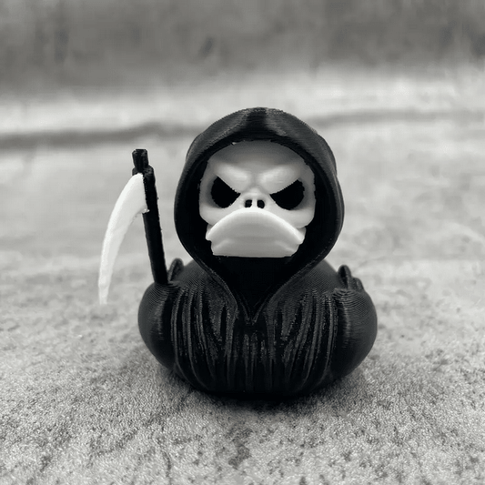 Grim Reaper 3D Printed Goth Rubber Duckie Figurines - Gothic & Alternative Gift - Haunted