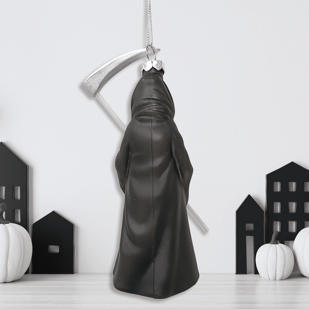 Grim Reaper Horror Glass Ornament Gothmas, Christmas, Creepmas, Holiday Ornaments - Gothic & Alternative Gift - Haunted
