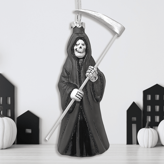 Grim Reaper Horror Glass Ornament Gothmas, Christmas, Creepmas, Holiday Ornaments - Gothic & Alternative Gift - Haunted