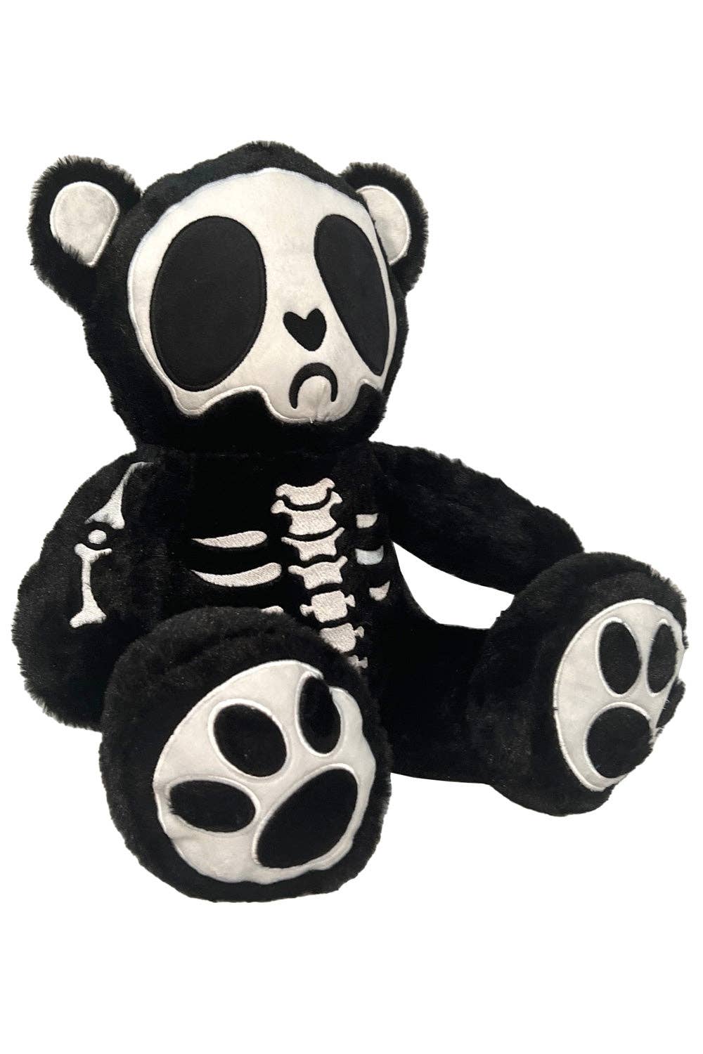 Grumpy Bones Bear Plush Toy Holiday Creepmas Gothmas Christmas Spooky Gift Stuffed Animals - Gothic & Alternative Gift - Haunted
