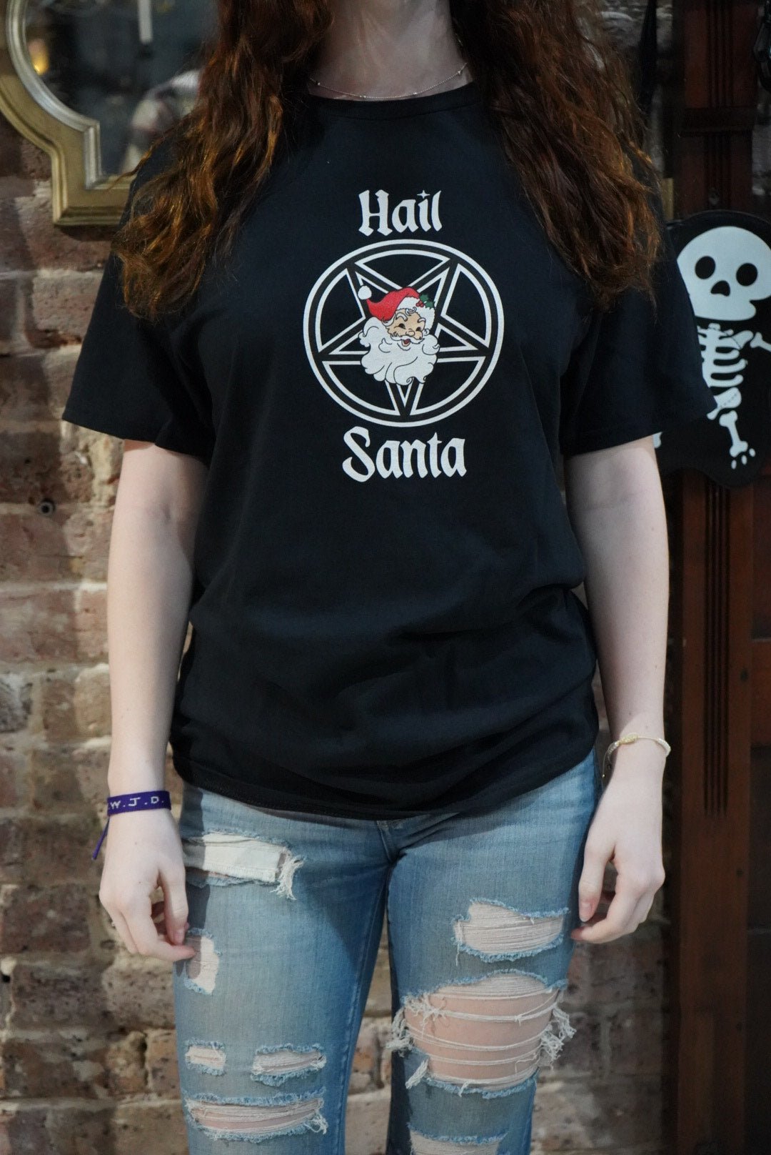 Hail Santa Gothic Christmas T-Shirt Clothing - Gothic & Alternative Gift - Haunted