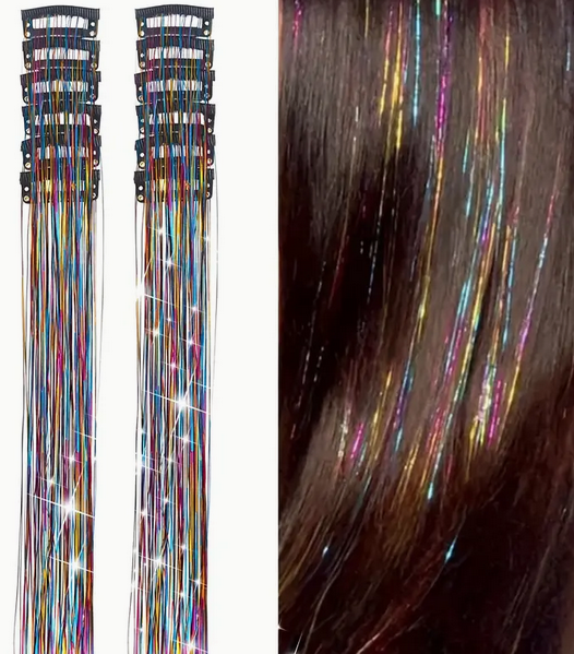 Hair Tinsel Clip set - Gothic & Alternative Gift - Haunted