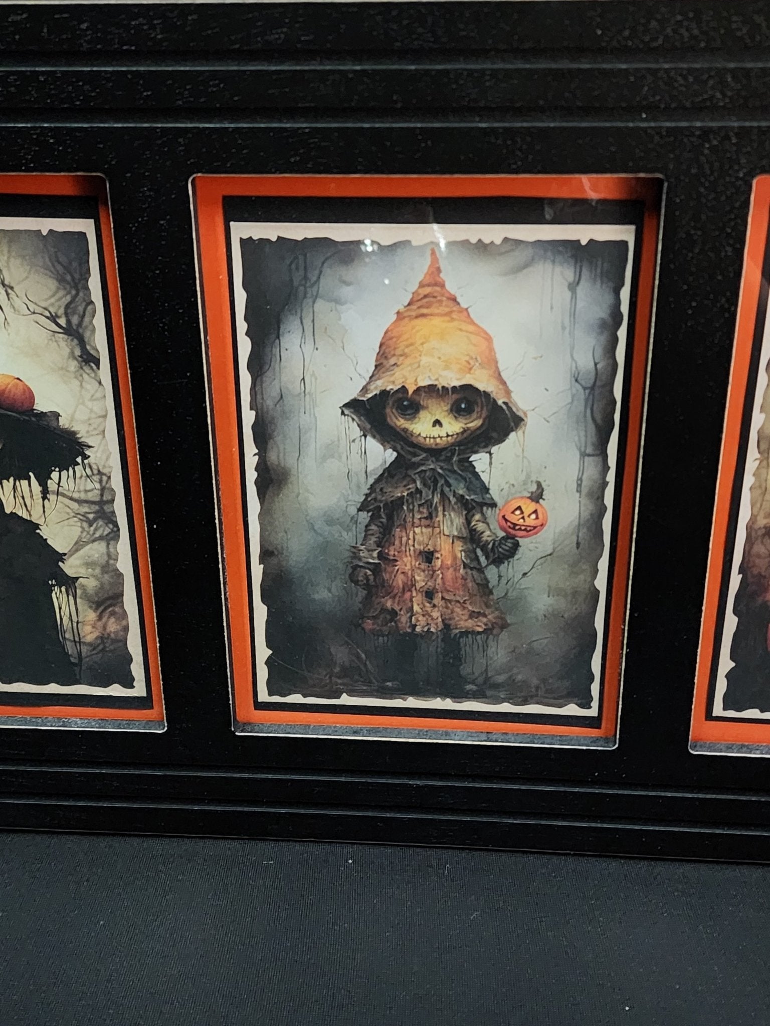 Halloween Cursed Creepy Trick or Treaters Children Framed Vintage Gothic Wall Art Wall Hanging - Gothic & Alternative Gift - Haunted