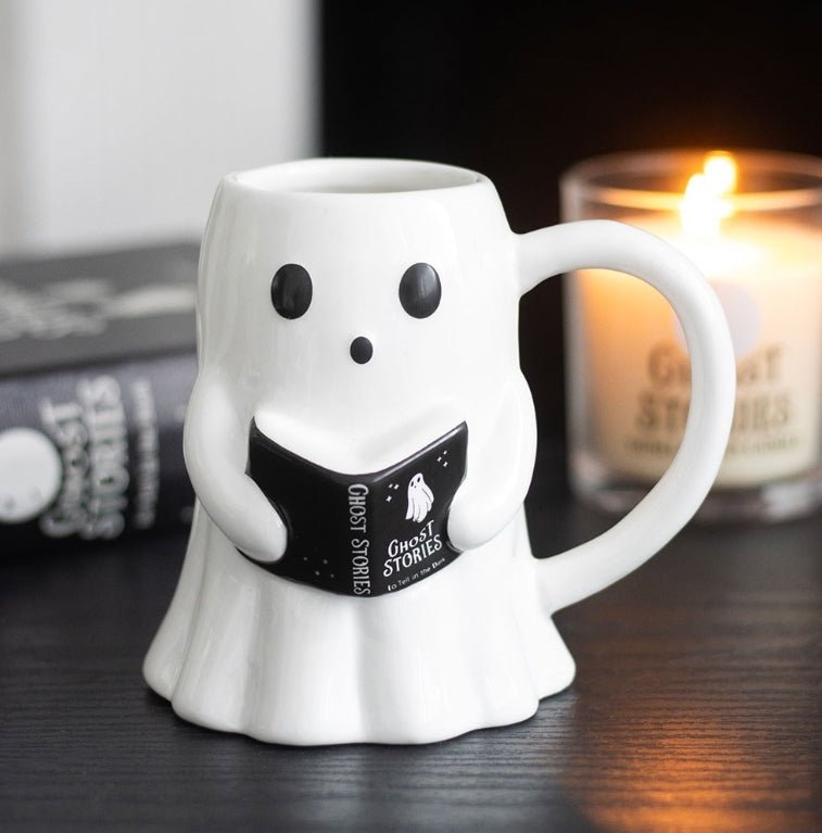 Halloween Ghost Stories Ghost Reading Mug Drinkware - Gothic & Alternative Gift - Haunted