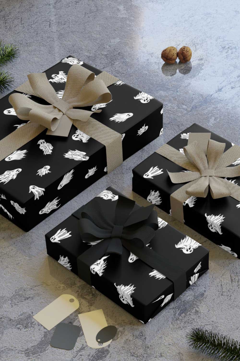 Halloween Ghosts Wrapping Paper [30" X 196"] Wrapping Paper - Gothic & Alternative Gift - Haunted
