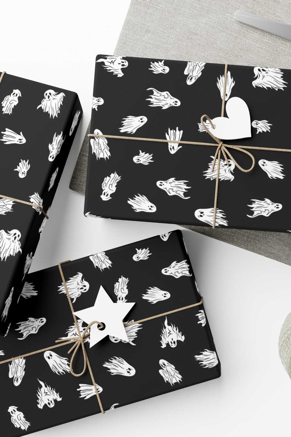 Halloween Ghosts Wrapping Paper [30" X 196"] Wrapping Paper - Gothic & Alternative Gift - Haunted