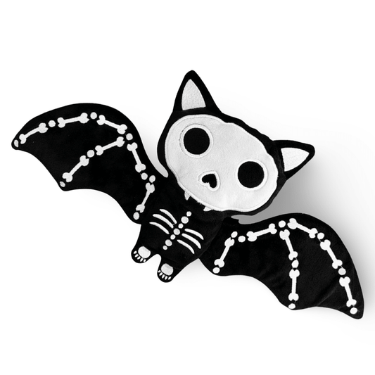 Halloween Goth Bat Skeleton Stuffed Plush Animal Home Decor - Gothic & Alternative Gift - Haunted