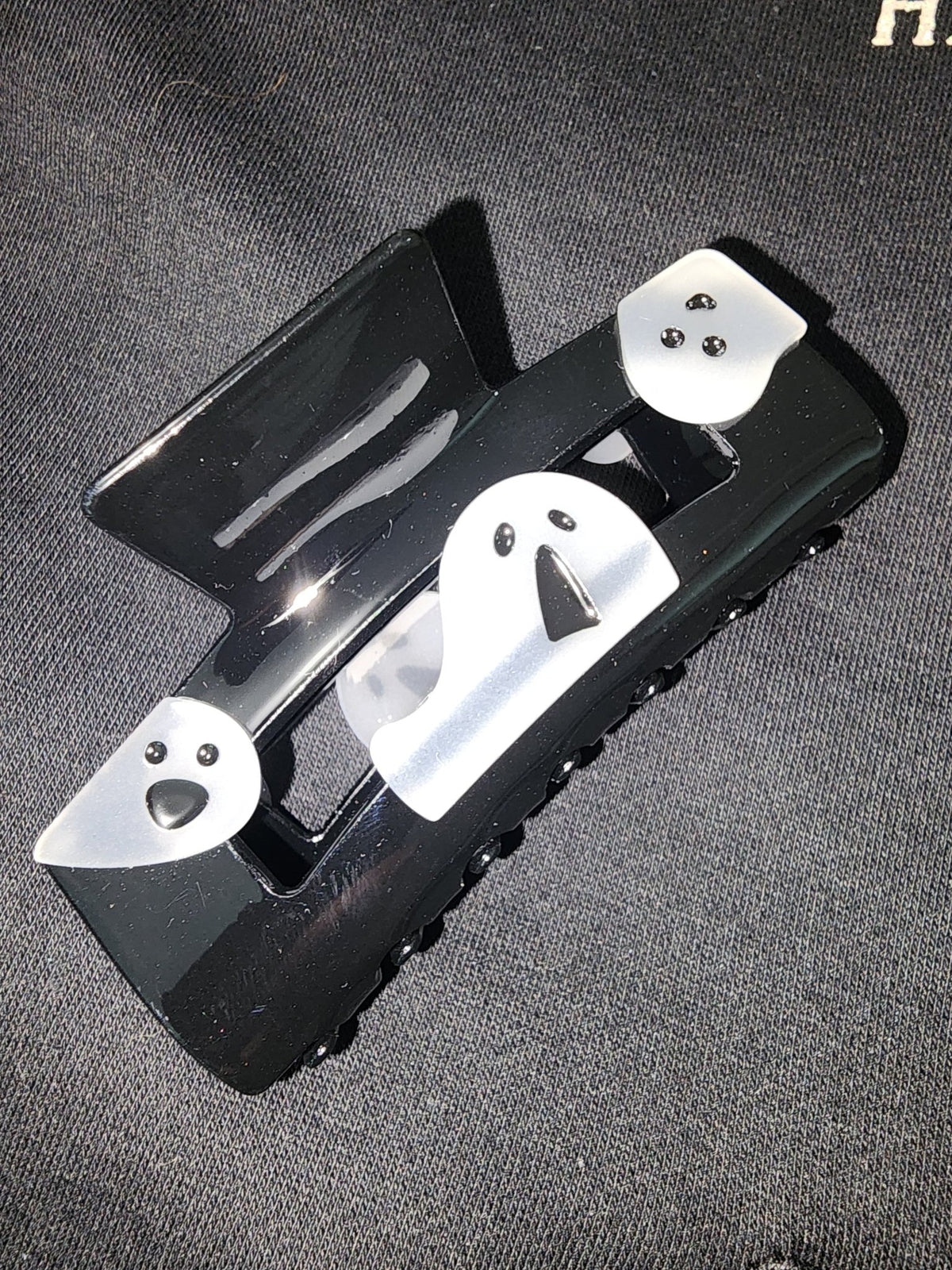 Halloween Hair Claw Clips Boo, Ghost, Skull, Spiderweb Accessories - Gothic & Alternative Gift - Haunted