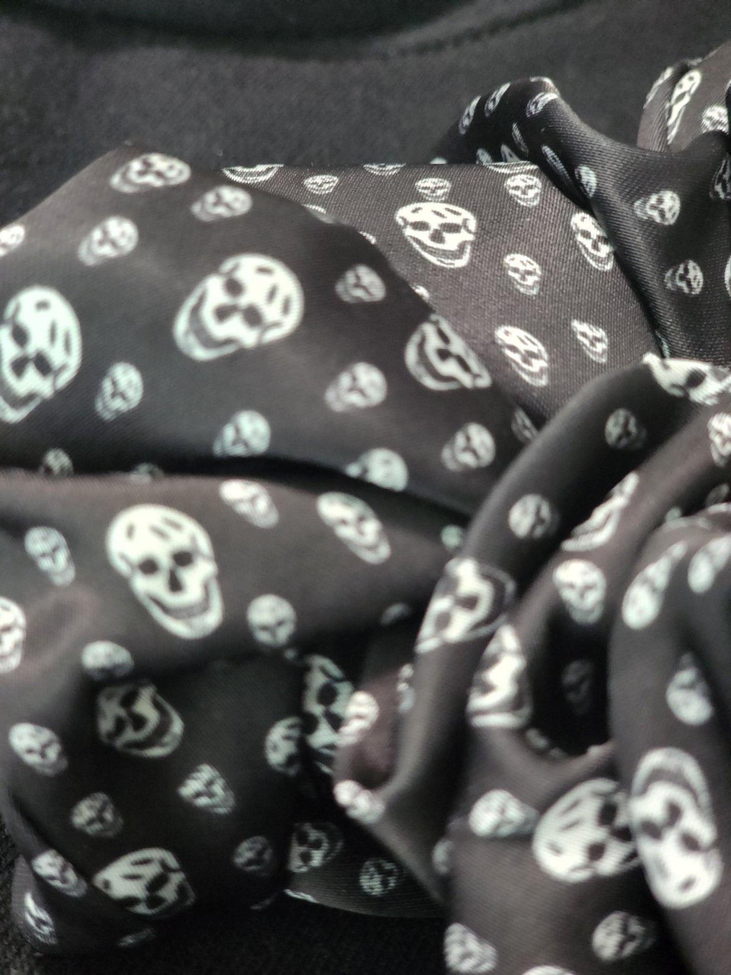 Halloween Hair Scrunchie Skull Black and White Accessories - Gothic & Alternative Gift - Haunted
