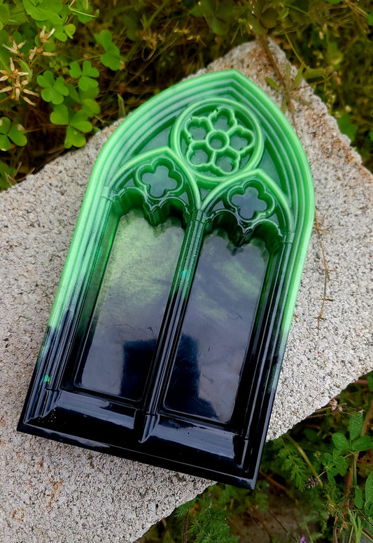 Handmade Black & Green Cathedral Arch Display Home Decor - Gothic & Alternative Gift - Haunted