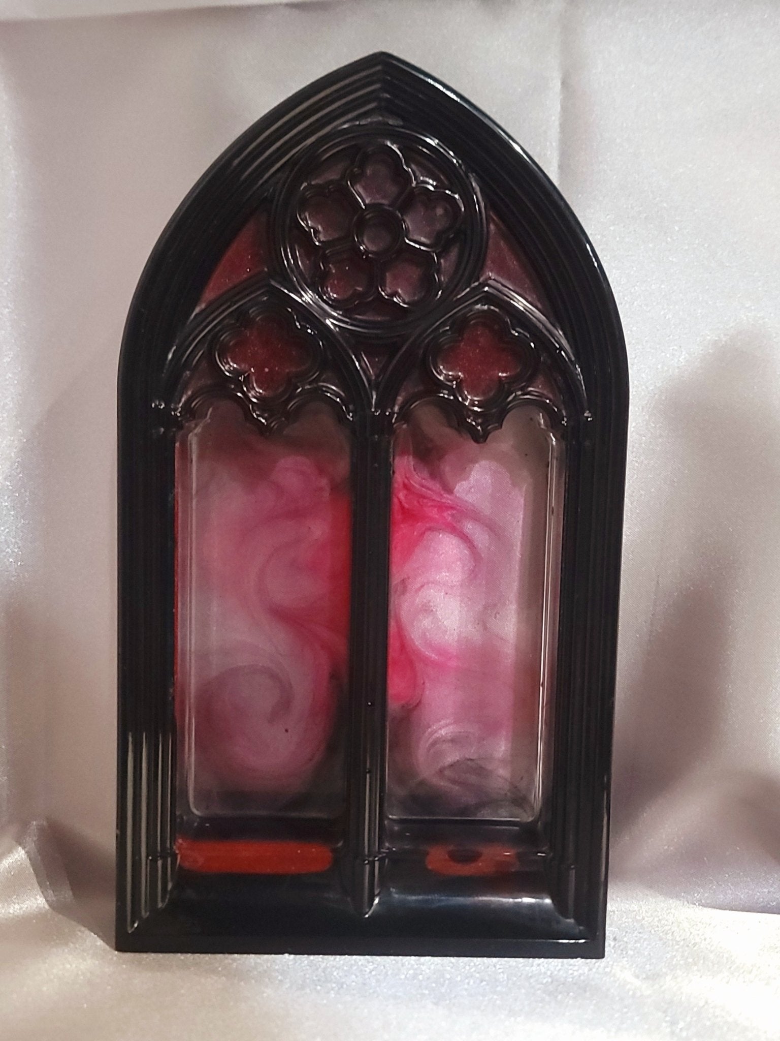 Handmade Black & Red Cathedral Arch Display Home Decor - Gothic & Alternative Gift - Haunted