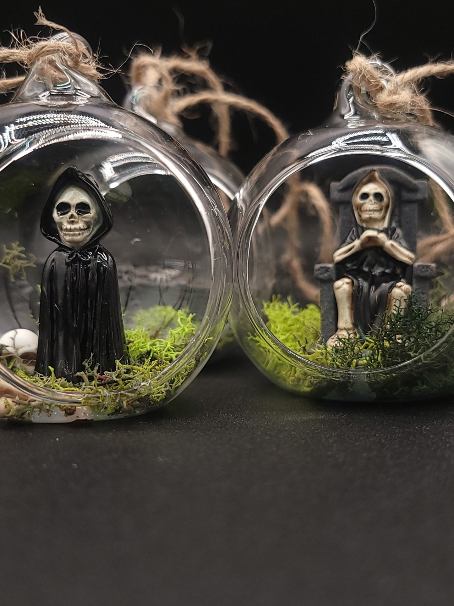 Handmade Creepy Cute Mini Hanging Terrarium Home Decor - Gothic & Alternative Gift - Haunted