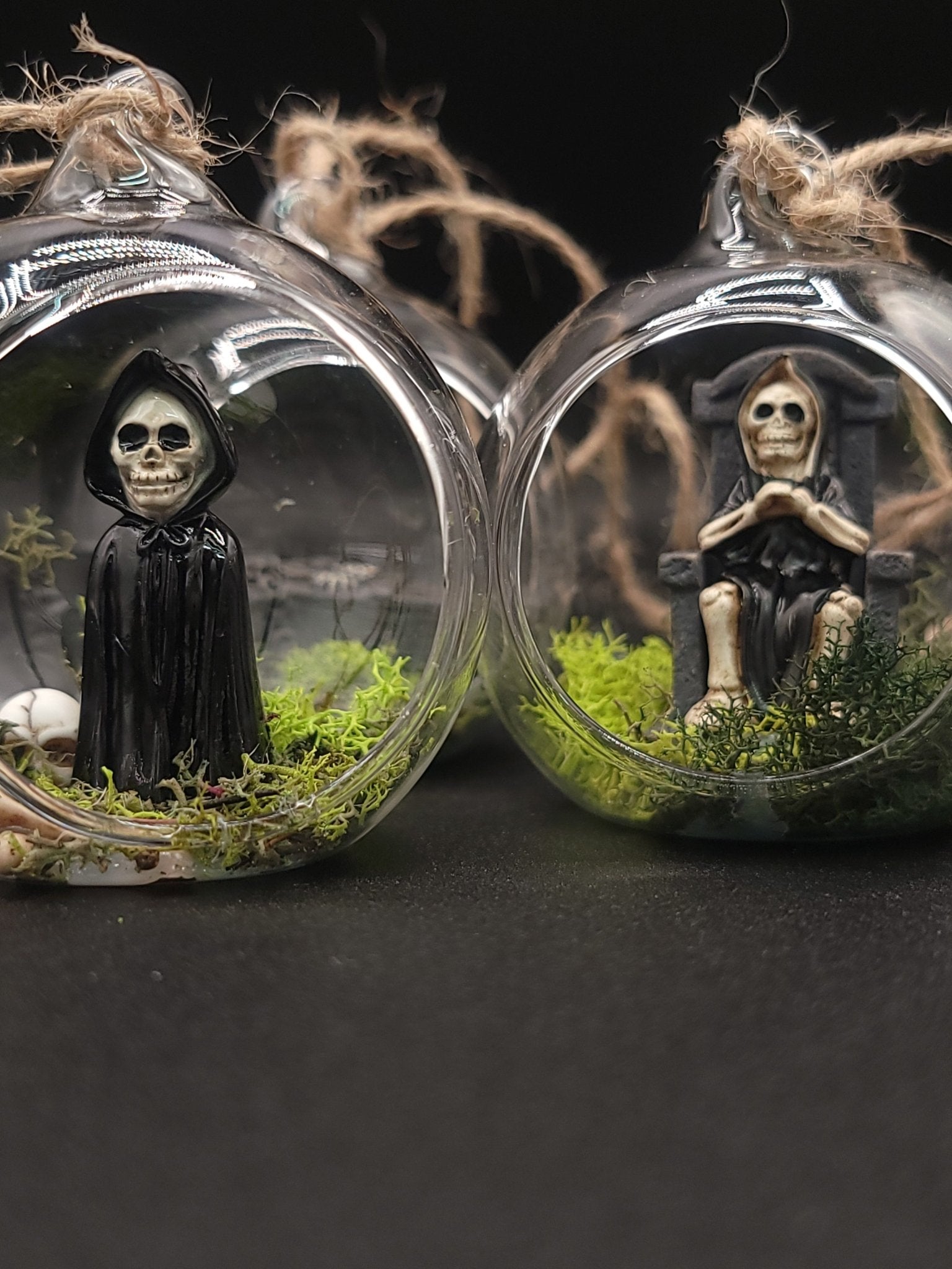 Handmade Creepy Cute Mini Hanging Terrarium Home Decor - Gothic & Alternative Gift - Haunted
