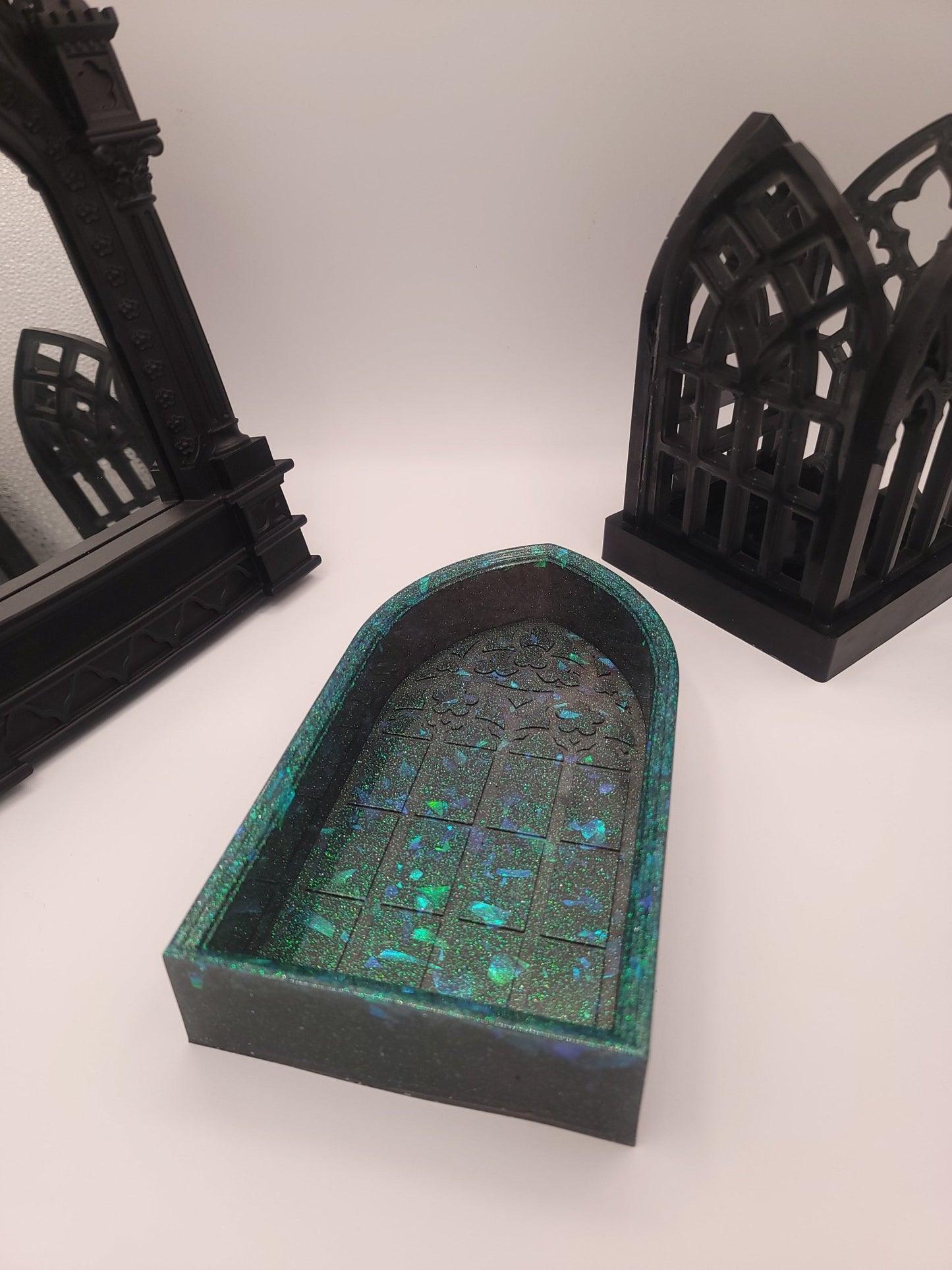 Handmade Glowing Cathedral Arch Trinket Dish Home Decor - Gothic & Alternative Gift - Haunted