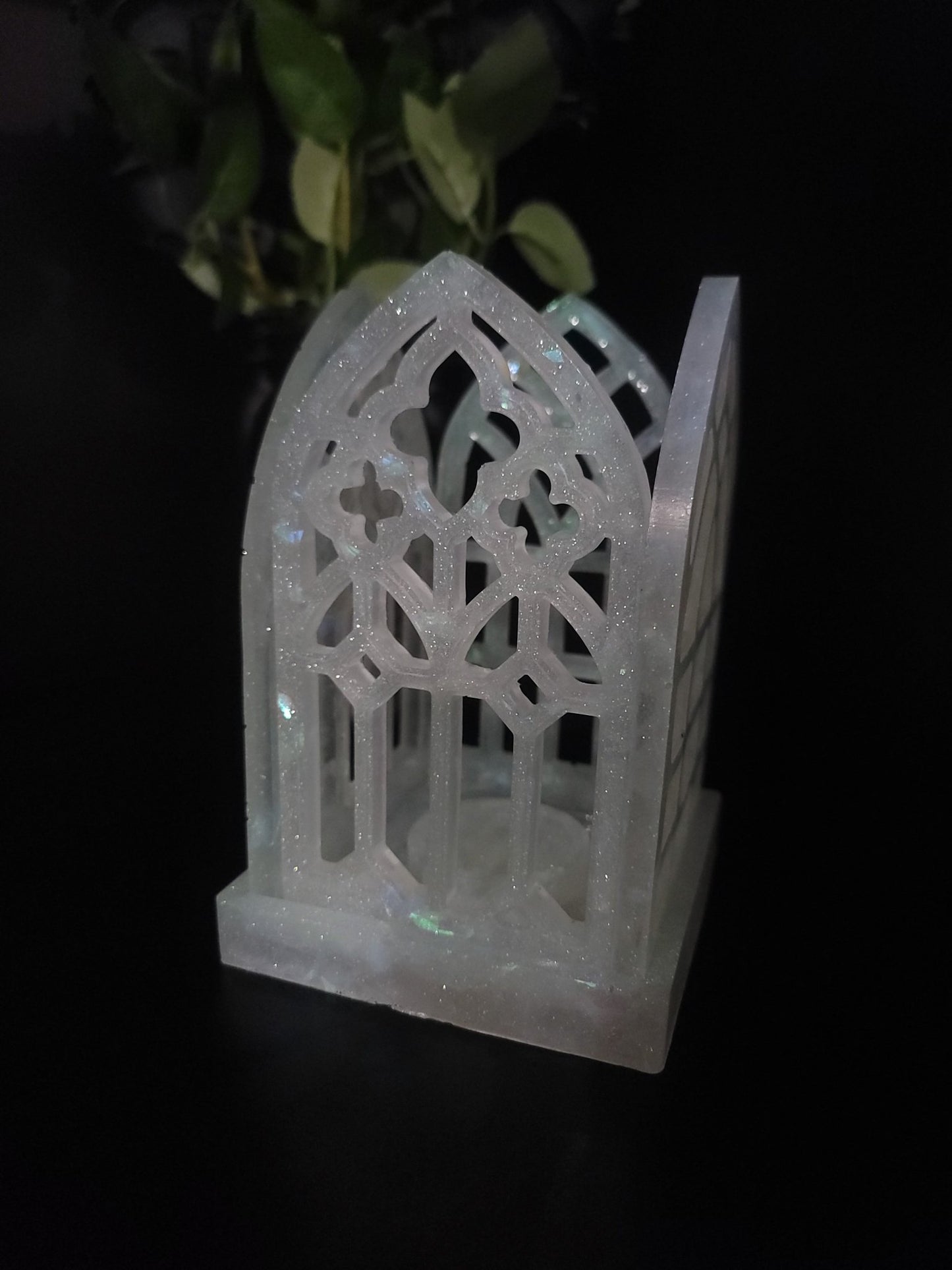 Handmade Glowing Sparkle Cathedral Arch Tea Light Candle Holder Candle holders - Gothic & Alternative Gift - Haunted