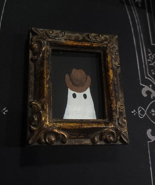 Handmade Mini Ghost paintings by HKR Original Artwork - Gothic & Alternative Gift - Haunted