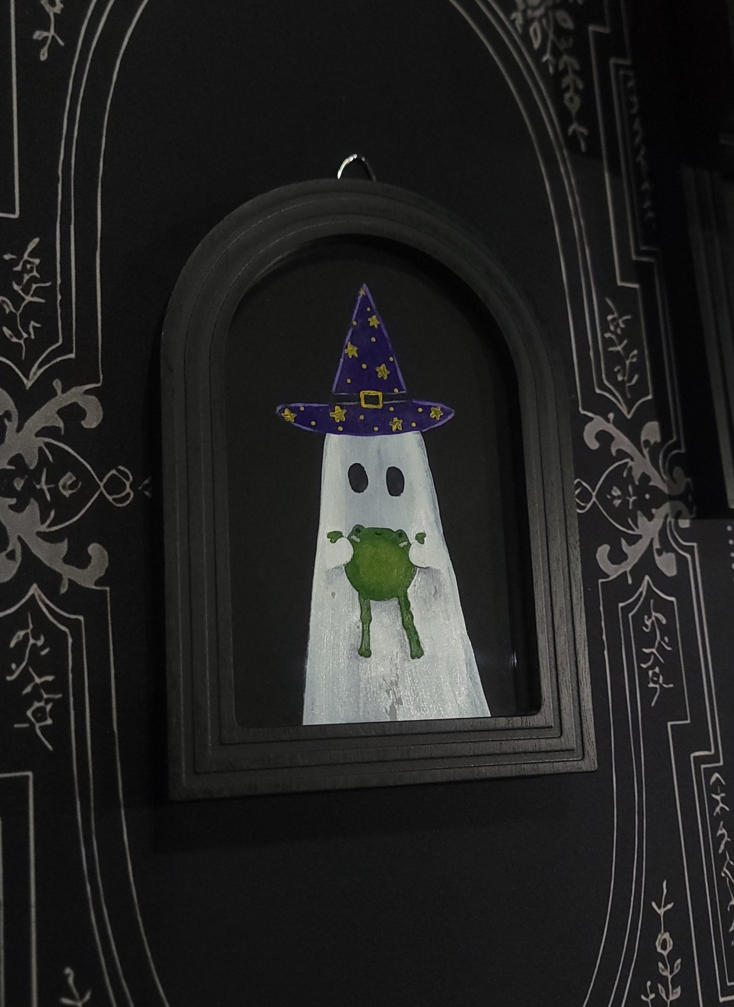 Handmade Mini Ghost paintings by HKR Original Artwork - Gothic & Alternative Gift - Haunted